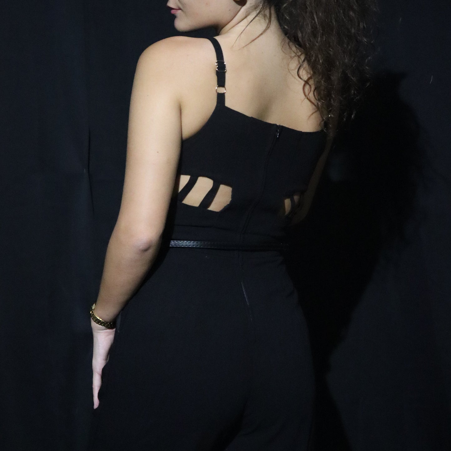 Combi-pantalon Noir + ceinture