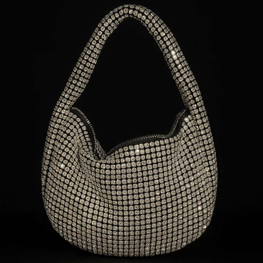 Mini sac à main Noir strass