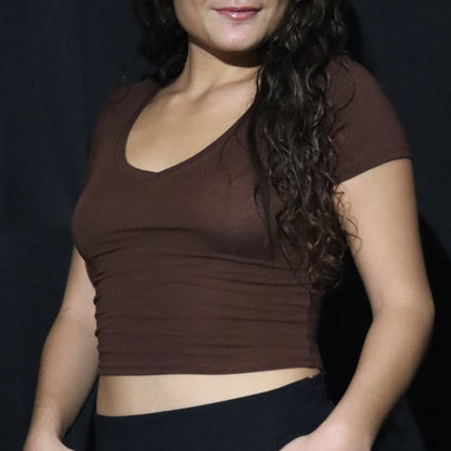 Crop-Top Marron