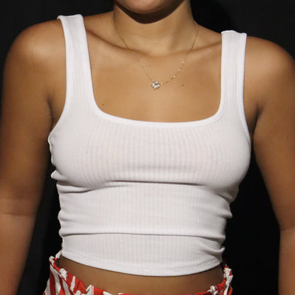 Crop-Top bretelles Blanc