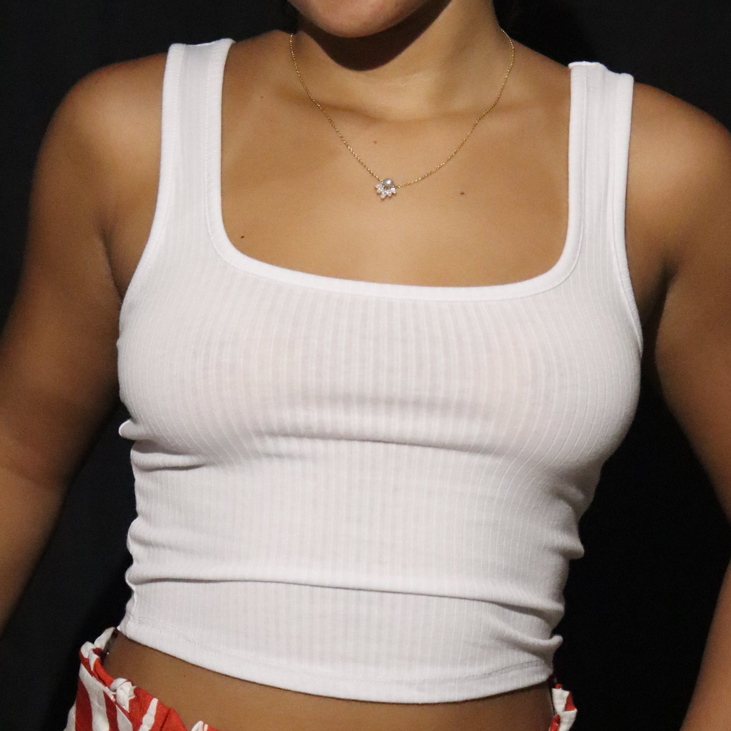 Crop-Top bretelles Blanc