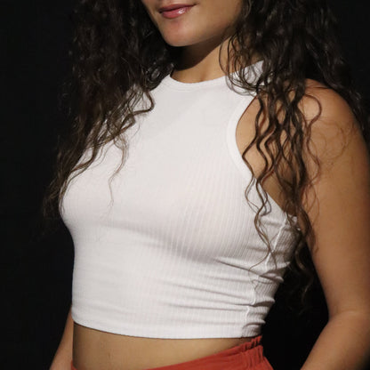 Crop-Top Blanc