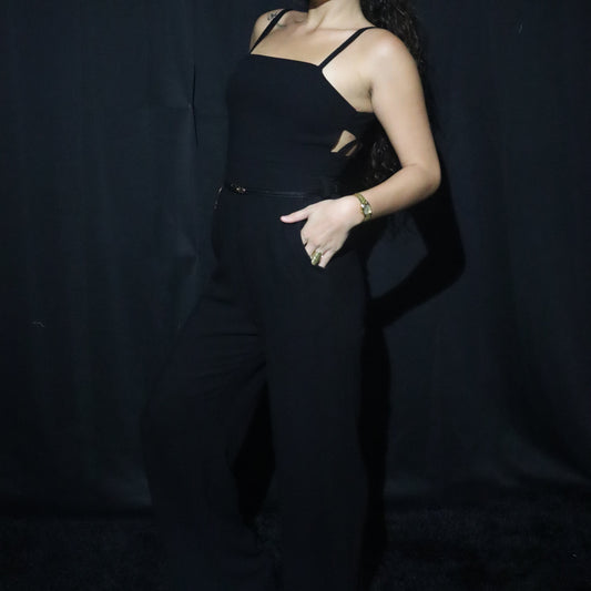 Combi-pantalon Noir + ceinture